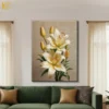 Botanical White Lily Printed Canvas Wall Art Botanical white lily canvas print with photorealistic detail for classic home decor