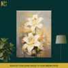 Elegant Floral Ivory Canvas printed Wall Art