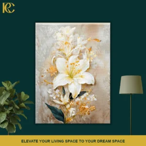 Lily Butterfly Floral Wall Art