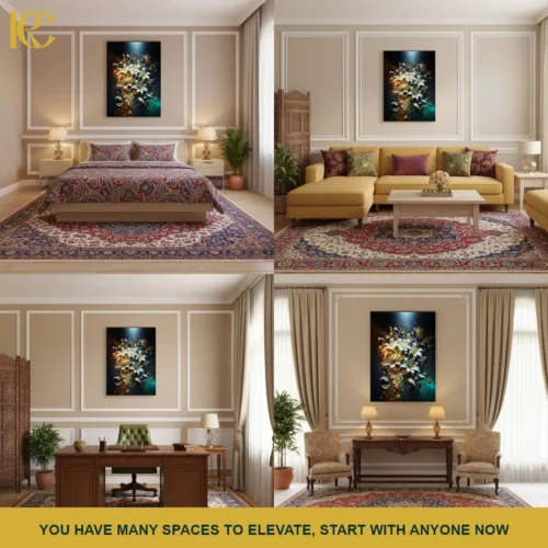 Dramatic Floral White Lily Canvas Wall Art