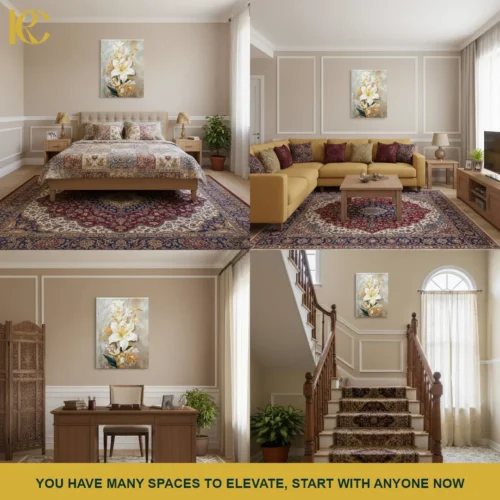 Beautiful Lily Butterfly Floral Wall Art