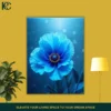 FRONT_MOCKUP Floral Blue Poppy Flower Ethereal Canvas Wall Art