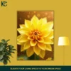 Vintage Floral Yellow Dahlia Flower Canvas Wall Art