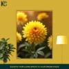 FRONT_MOCKUP Soft Floral Golden Yellow Dahlia Flower Canvas Wall Art