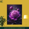 Floral Purple Peony Luxurious Canvas Wall Art