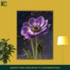 Realistic Floral Purple Anemone Elegant Canvas Wall Art