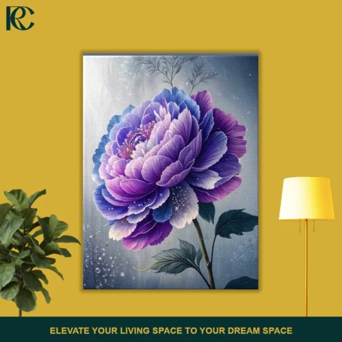 FRONT_MOCKUP Floral Dreamy Purple Peony Canvas Wall Art