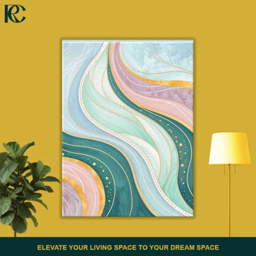 FRONT_MOCKUP Wavy Line Abstract Wall Art