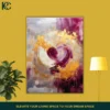 Purple Heart Abstract Wall Art