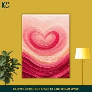 Pink Heart Abstract Wall Art