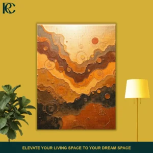 Earthy Waves Abstract Wall Art