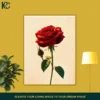 Floral Red Rose Canvas Wall Art