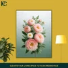 Floral Pink Peony Bouquet Canvas Wall Art