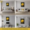 MOCKUP_COLLAGE Floral Yellow Dandelion Flower Bold Canvas Wall Art