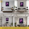 Floral Purple Peony Luxurious Canvas Wall Art