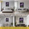 Realistic Floral Purple Anemone Elegant Canvas Wall Art