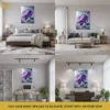 MOCKUP_COLLAGE Floral Dreamy Purple Peony Canvas Wall Art