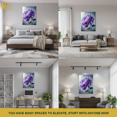 MOCKUP_COLLAGE Floral Dreamy Purple Peony Canvas Wall Art