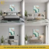 MOCKUP_COLLAGE Colorful Wavy Line Abstract Wall Art