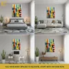 MOCKUP_COLLAGE Colorful Geometric Blocks Abstract Wall Art