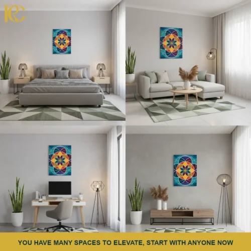 MOCKUP_COLLAGE Colorful Geometry Abstract Wall Art