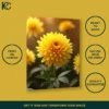 TILT_ANGLE_MOCKUP Soft Floral Golden Yellow Dahlia Flower Canvas Wall Art
