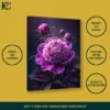 Floral Purple Peony Luxurious Canvas Wall Art