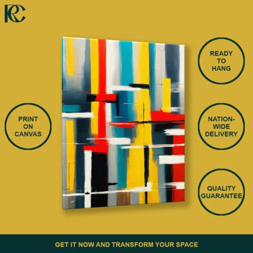 TILT_ANGLE_MOCKUP Colorful Geometric Blocks Abstract Wall Art