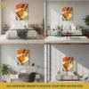 5_MOCKUP_COLLAGE Modern Rust Orange Boho Botanical Wall Art