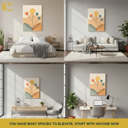 Charming Pastel Boho Floral Wall Art