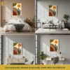 5_MOCKUP_COLLAGE Stylish Boho Abstract Sun Wall Art