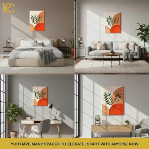 Elegant Boho Leaf Wall Art