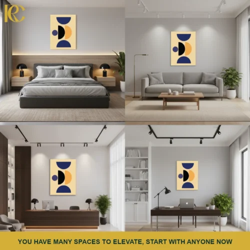 Modern Minimalist Circle and Arches Wall Art