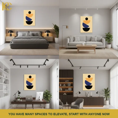 Modern Stacked Semicircles Minimalist Geometric Art