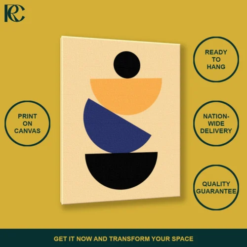 Modern Stacked Semicircles Minimalist Geometric Art