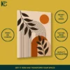 Simple Modern Brown Plants with Arches and Sun Boho Wall Art