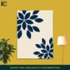 Minimalist balanced leaves in light and dark peaceful contrast set of 2 modern wall art