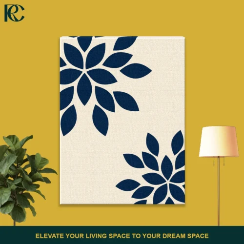 Minimalist balanced leaves in light and dark peaceful contrast set of 2 modern wall art