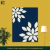 Minimalist balanced leaves in light and dark peaceful contrast set of 2 modern wall art